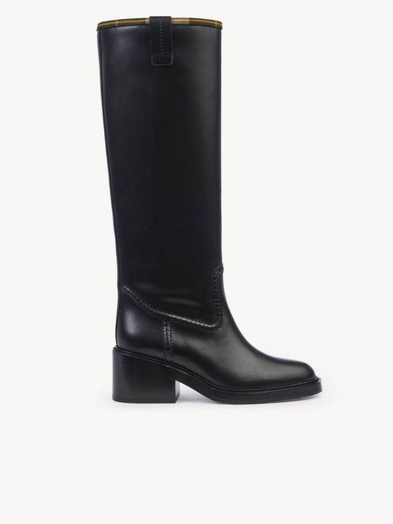 Chloe Barbour For Tall Boots Black | CHE-SR14205