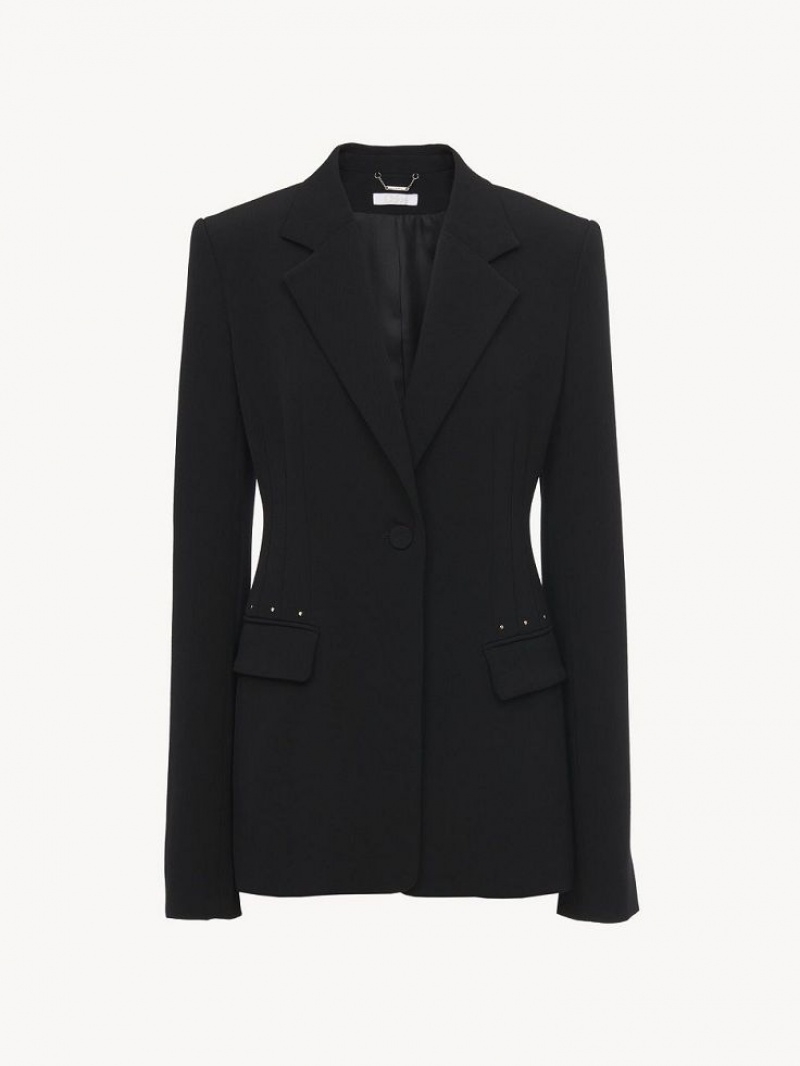 Chloe Bell-shaped Jackets Black | CHE-SR13810