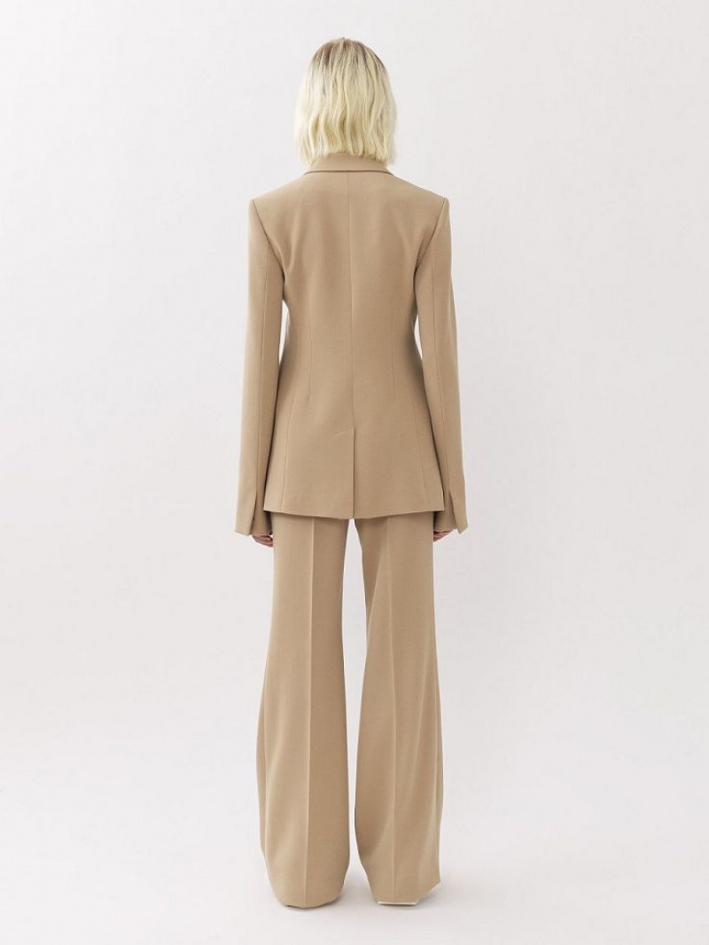 Chloe Bell-shaped Jackets Pearl Beige | CHE-SR13812