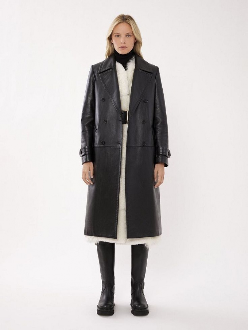 Chloe Below-the-knee Coats Black | CHE-SR13822