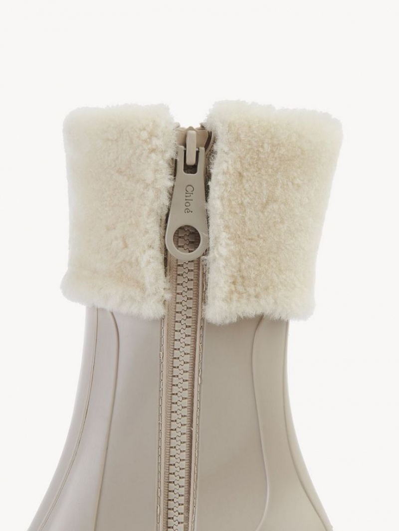 Chloe Betty Ankle Rain Ankle Boots Nomad Beige | CHE-SR14216