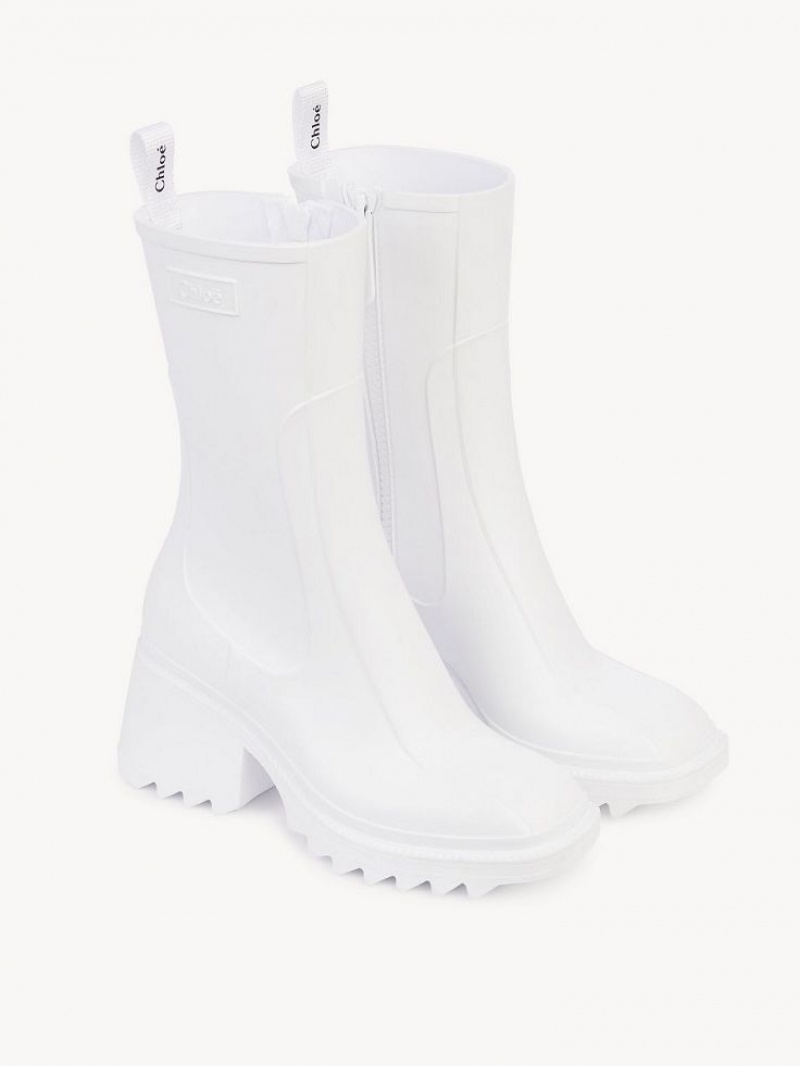 Chloe Betty Rain Boots White | CHE-SR14215