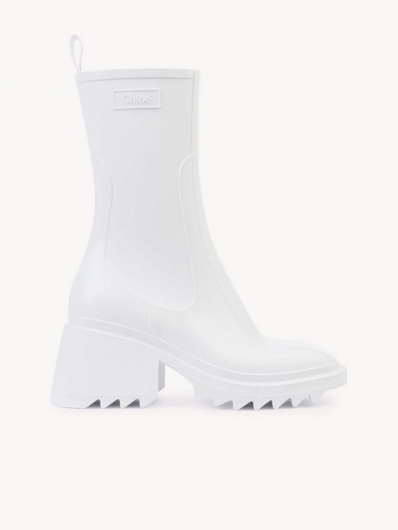 Chloe Betty Rain Boots White | CHE-SR14215