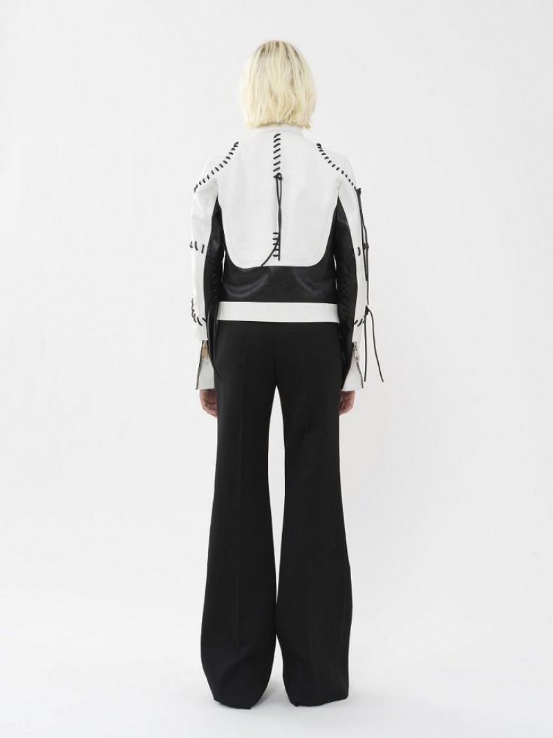 Chloe Biker Jackets BLACK - WHITE 1 | CHE-SR13784