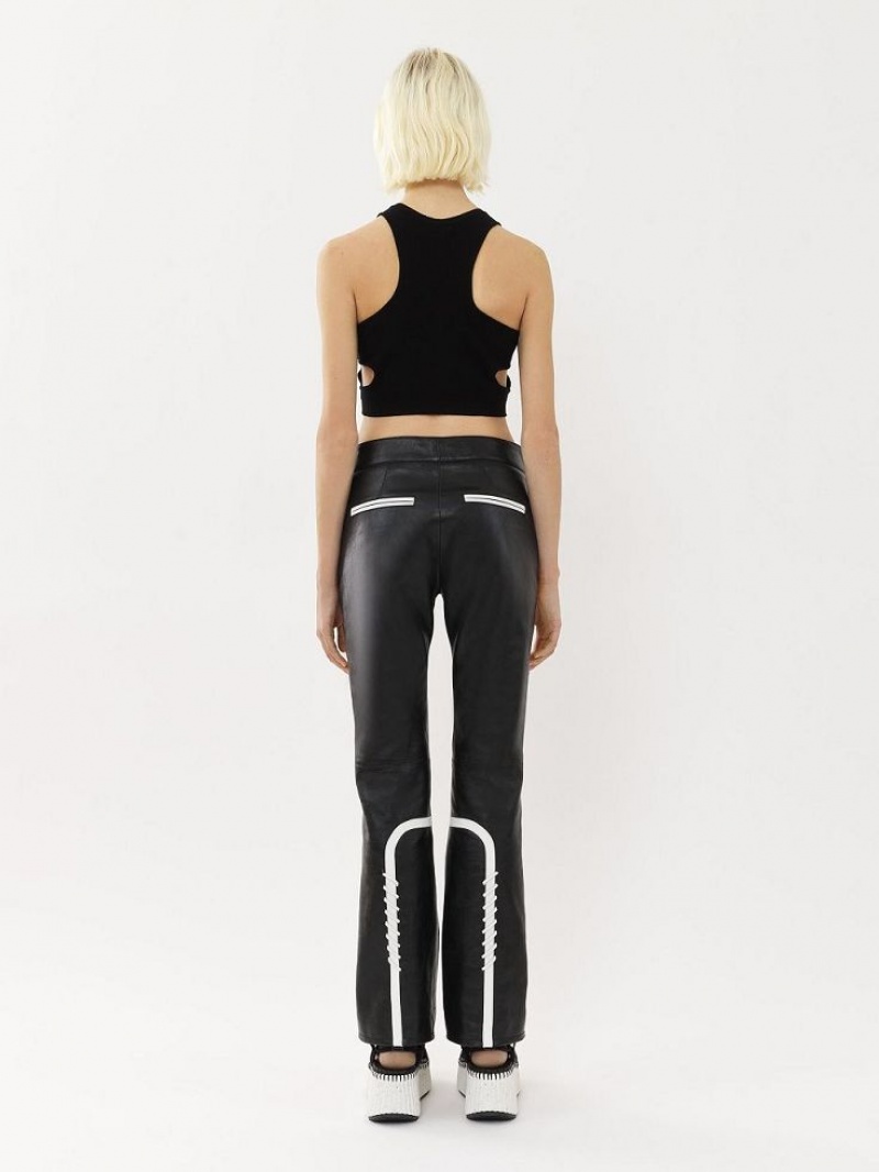 Chloe Biker Pants Black - Yellow 1 | CHE-SR13975