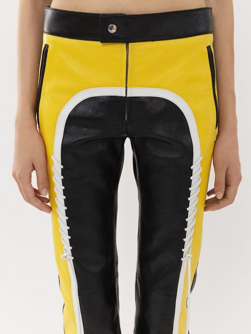 Chloe Biker Pants Black - Yellow 1 | CHE-SR13975