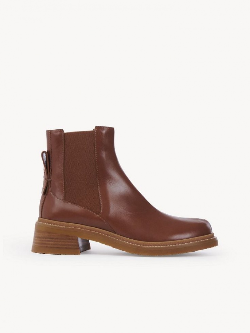 Chloe Bonni Flat Chelsea Boots Cuoio | CHE-SR14866