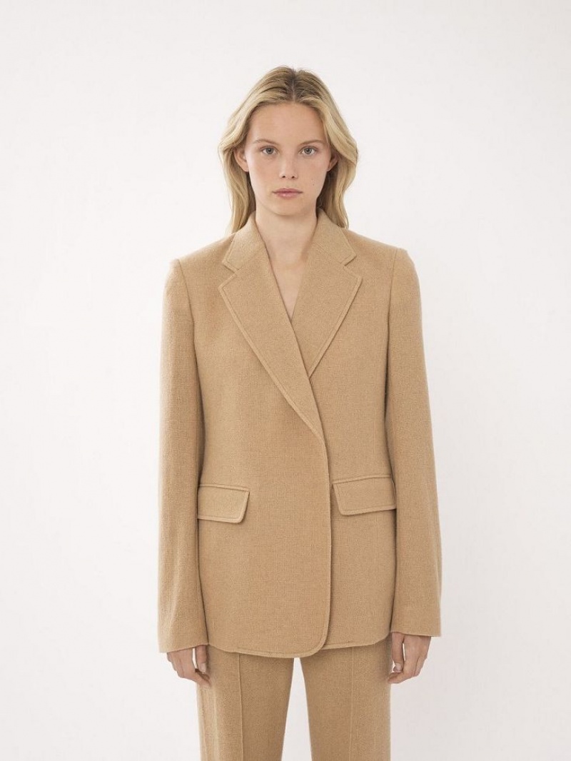 Chloe Buttonless Tailored Jackets Worn Brown | CHE-SR13770