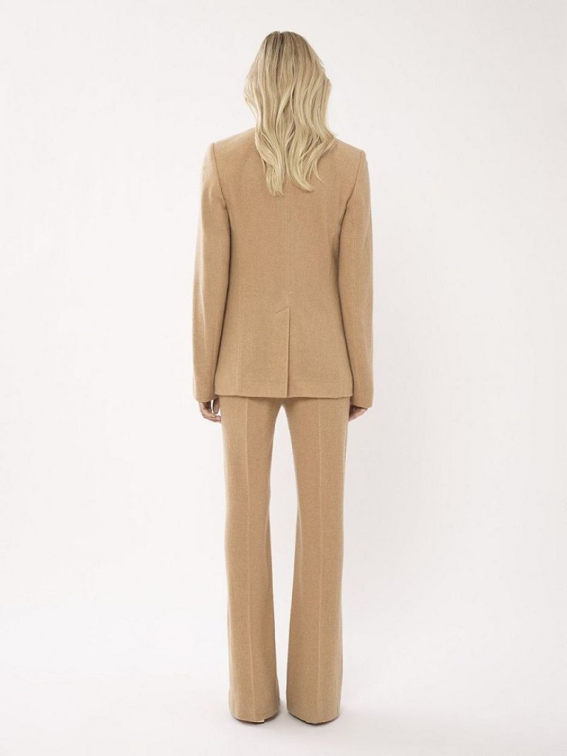 Chloe Buttonless Tailored Jackets Worn Brown | CHE-SR13770