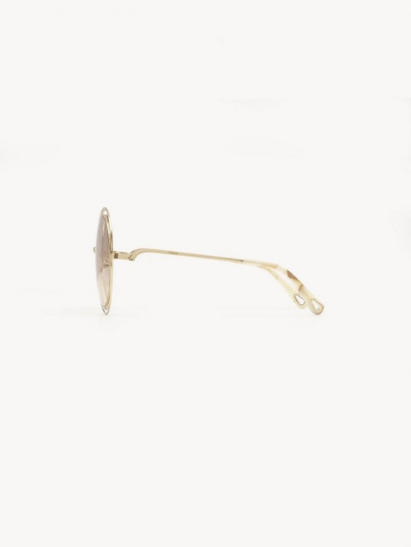 Chloe Carlina Petite Sunglasses GOLD/NUDE | CHE-SR14544