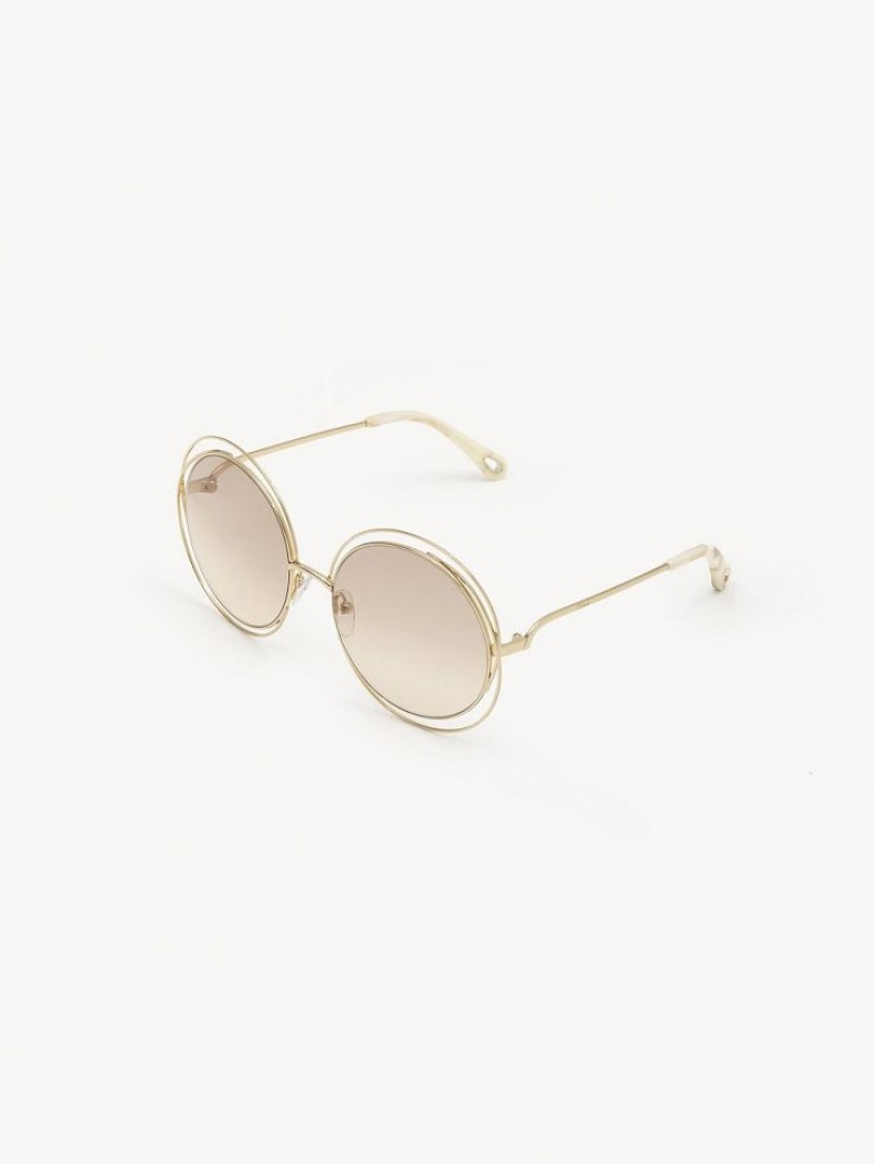 Chloe Carlina Petite Sunglasses GOLD/NUDE | CHE-SR14544