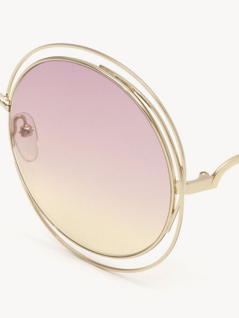 Chloe Carlina Sunglasses GRADIENT WINE TO YELLOW | CHE-SR14540