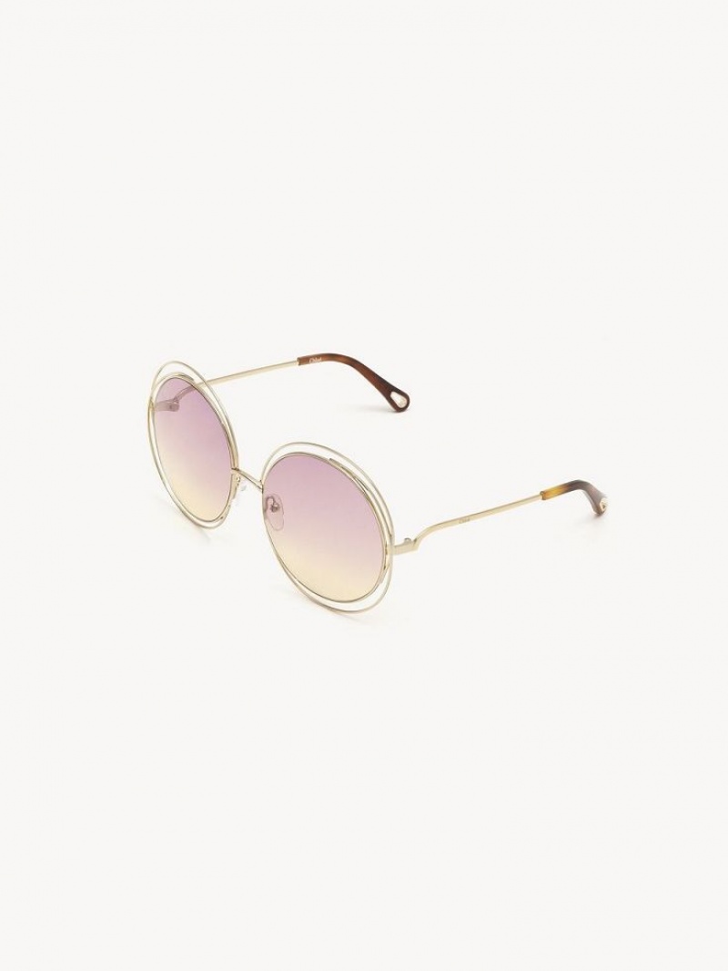 Chloe Carlina Sunglasses GRADIENT WINE TO YELLOW | CHE-SR14540