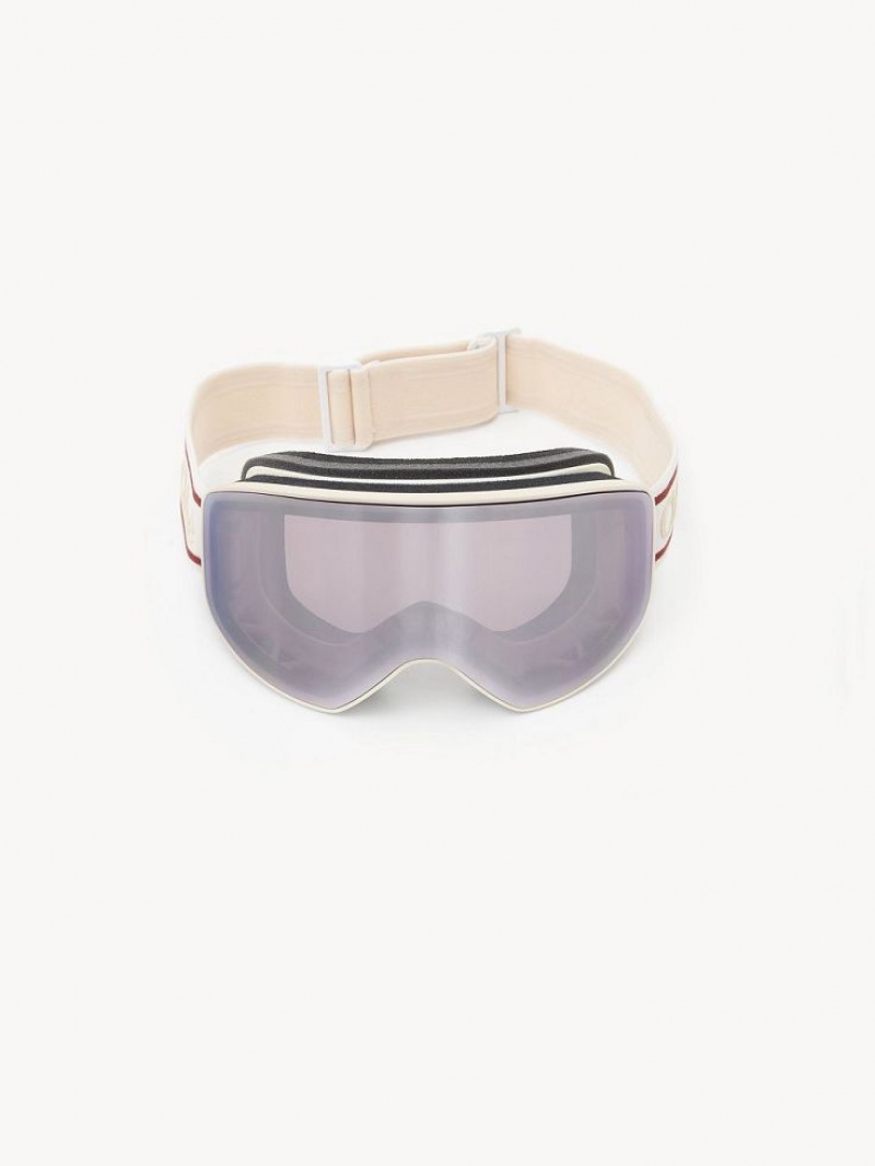 Chloe Cassidy Ski Goggle Sunglasses Ivory | CHE-SR14533