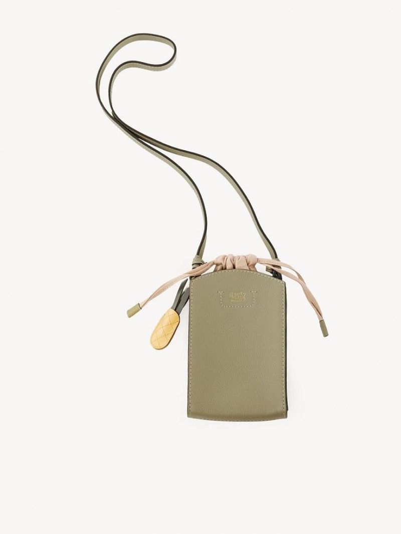 Chloe Cecilya Vertical Pouch Shoulder Bags POTTERY GREEN | CHE-SR14588