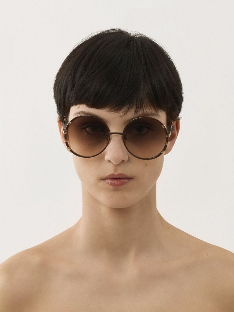 Chloe Celeste Sunglasses GOLD / BROWN | CHE-SR14523