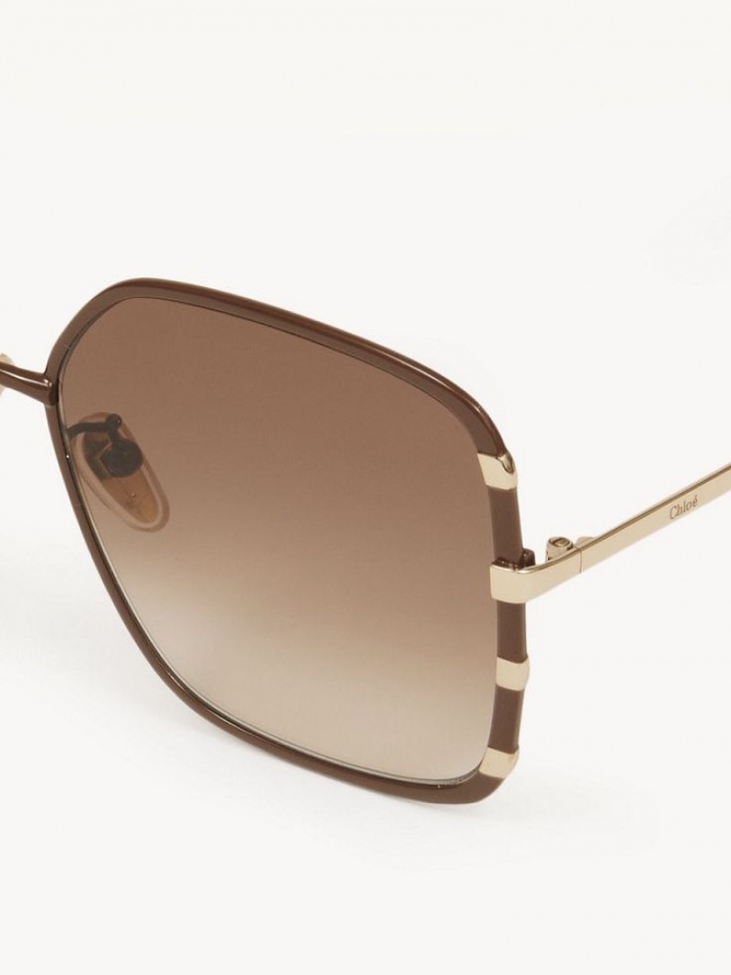 Chloe Celeste Sunglasses GOLD / BROWN | CHE-SR14528