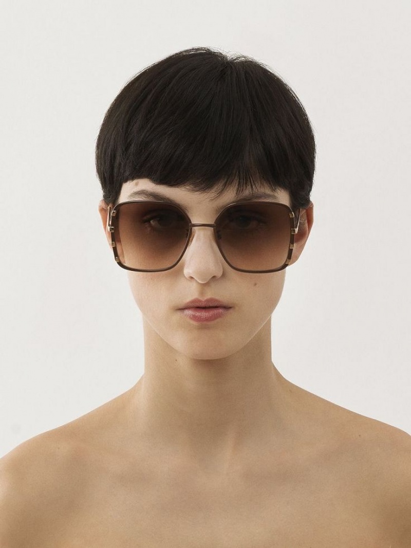 Chloe Celeste Sunglasses GOLD / BROWN | CHE-SR14528