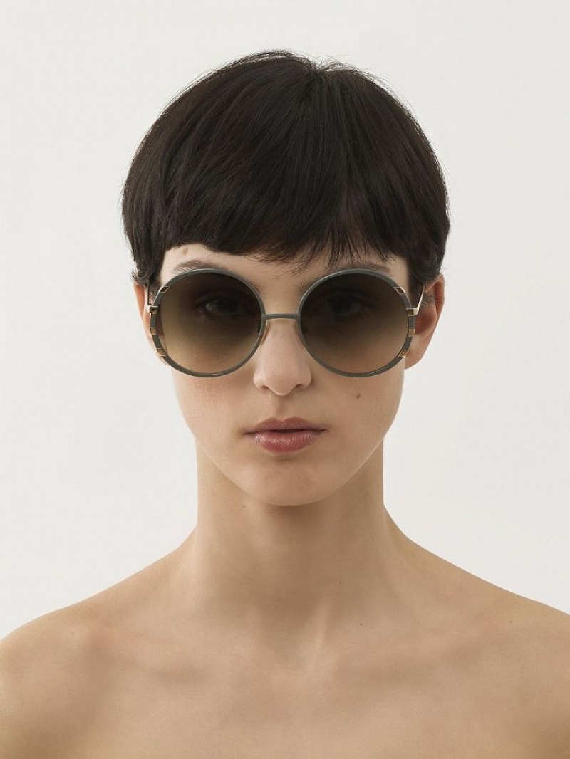 Chloe Celeste Sunglasses Gold / Khaki | CHE-SR14530