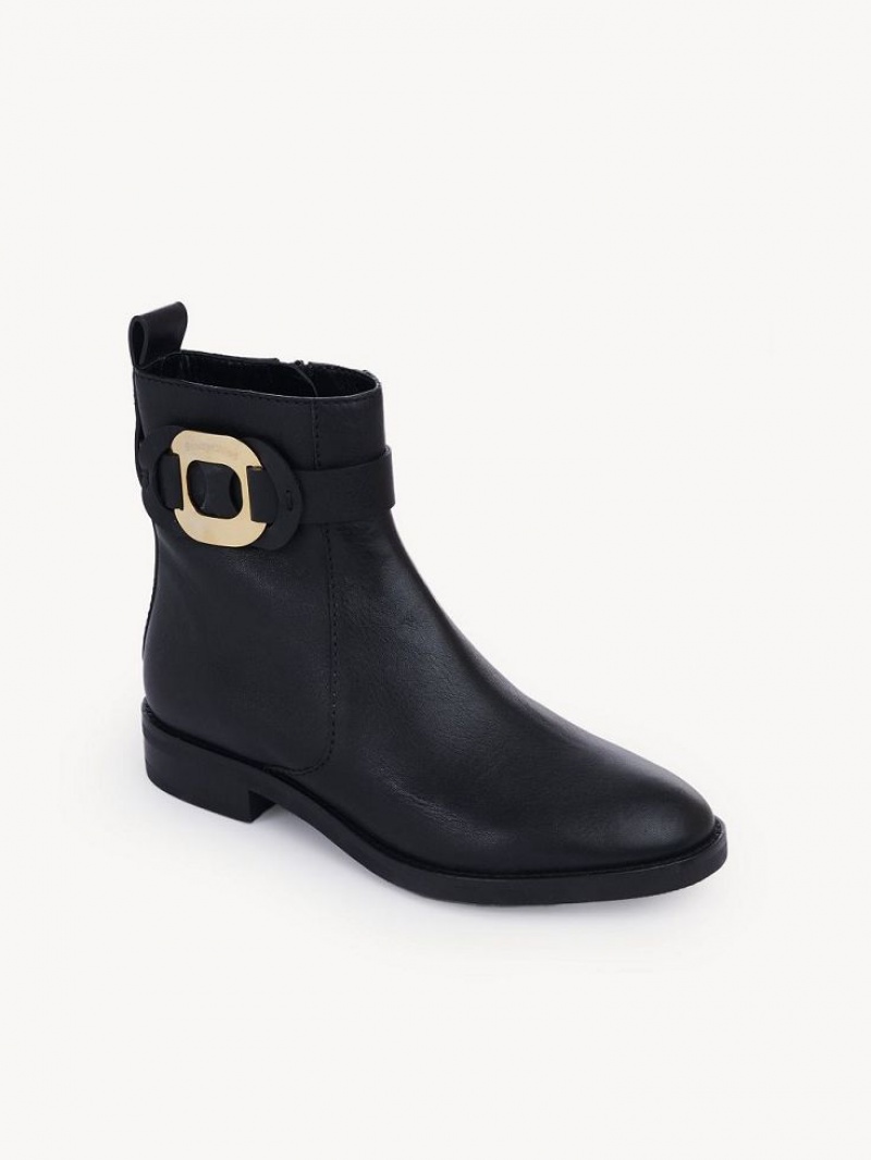 Chloe Chany Ankle Boots Black | CHE-SR14874