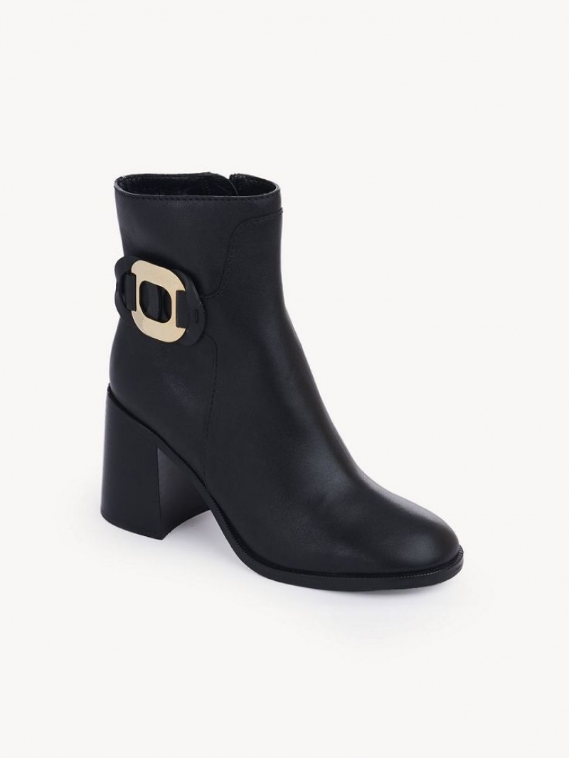 Chloe Chany Heeled Ankle Boots Black | CHE-SR14867