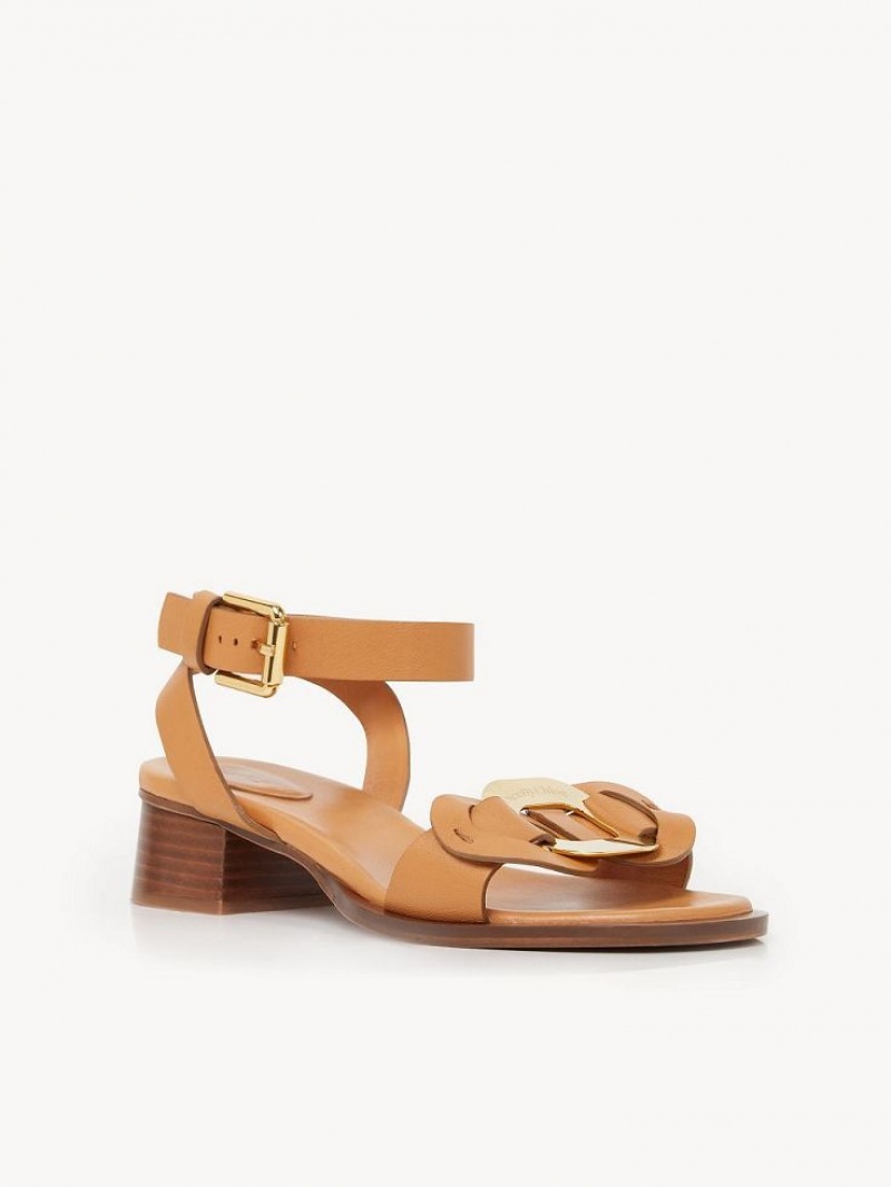 Chloe Chany High-heel Sandals Cuoio | CHE-SR14828