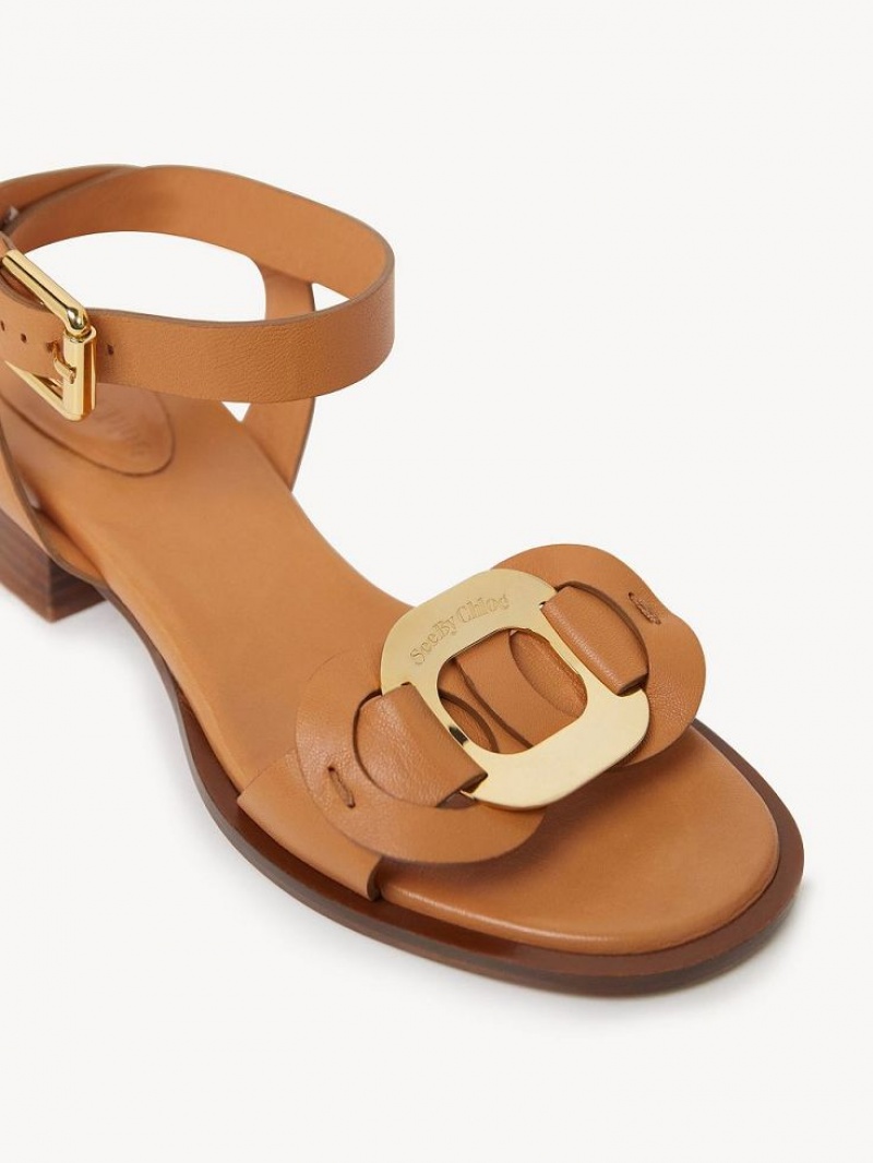 Chloe Chany High-heel Sandals Cuoio | CHE-SR14828