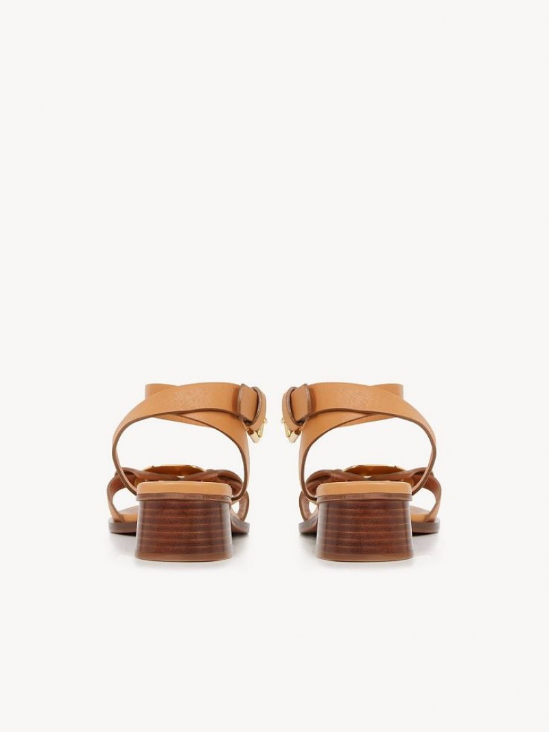 Chloe Chany High-heel Sandals Cuoio | CHE-SR14828