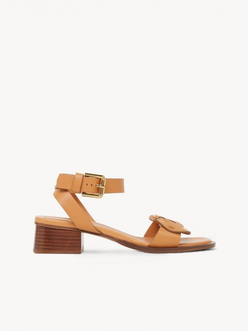 Chloe Chany High-heel Sandals Cuoio | CHE-SR14828