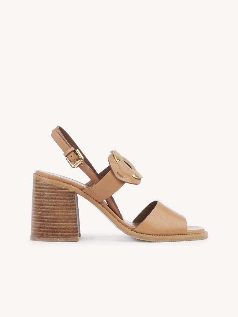 Chloe Chany High-heel Sandals Cuoio | CHE-SR14833