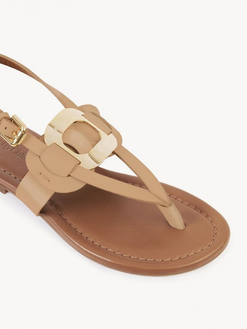 Chloe Chany Sandals Cuoio | CHE-SR14824