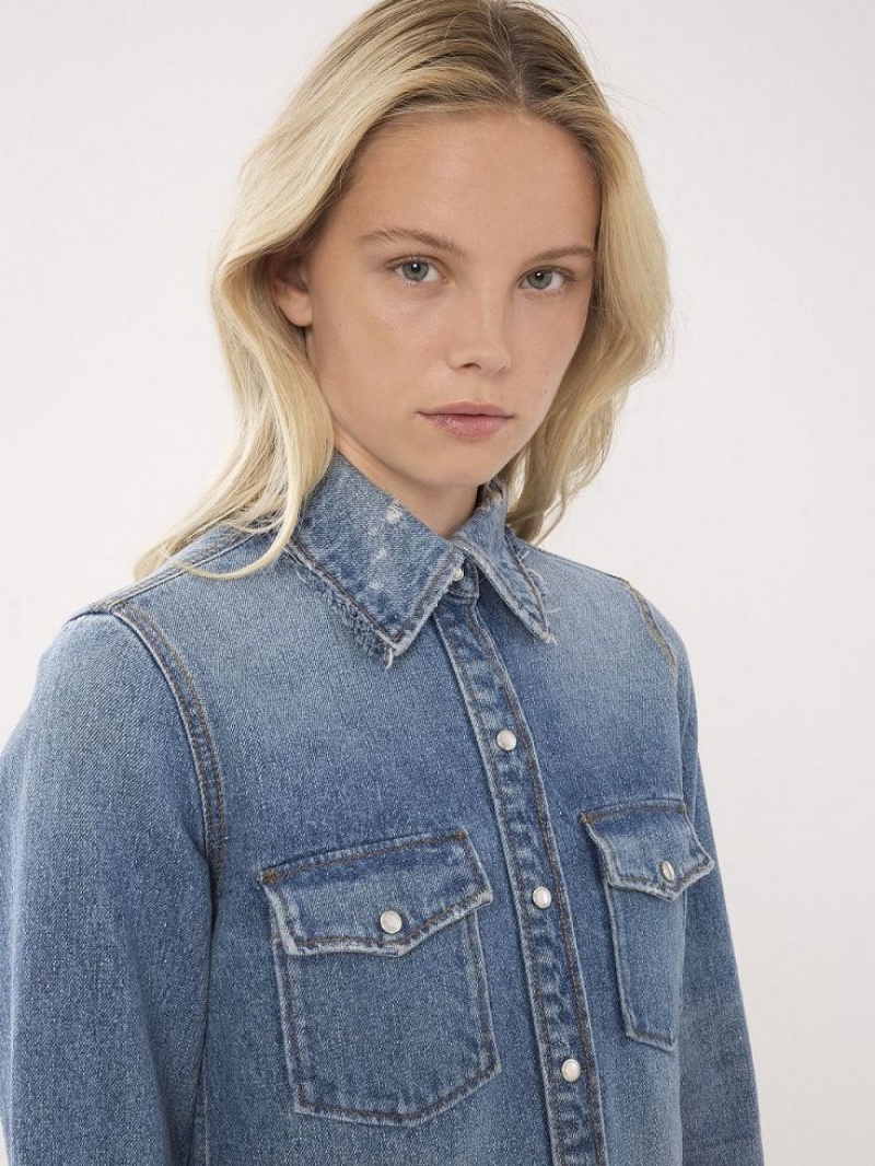 Chloe Classic Denim Shirts FOGGY BLUE | CHE-SR13917