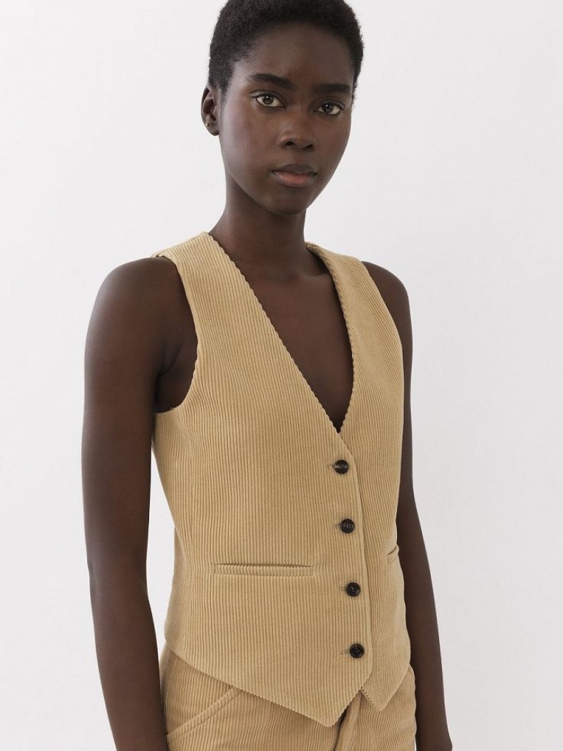 Chloe Classic Vest Suiting Pearl Beige | CHE-SR14069