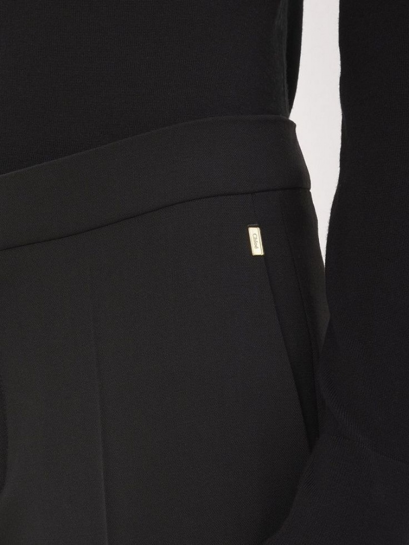 Chloe Cropped Cigarette Suiting Black | CHE-SR14034