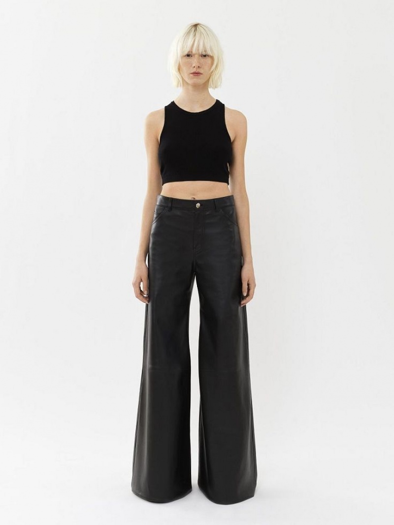 Chloe Cropped Knitwear Black | CHE-SR13939