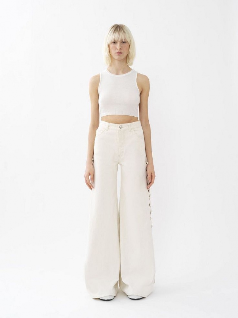 Chloe Cropped Knitwear Iconic Milk | CHE-SR13938