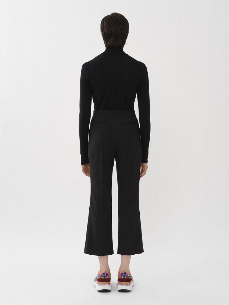 Chloe Cropped Sailor Suiting Black | CHE-SR14044