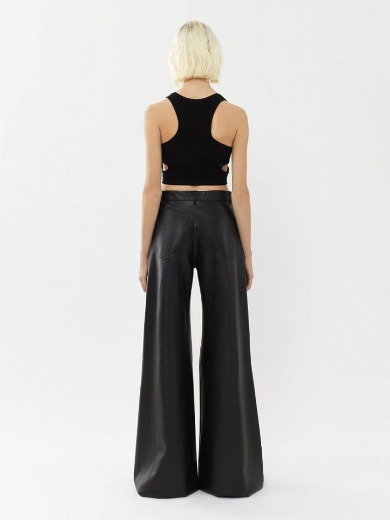 Chloe Cropped Tops Black | CHE-SR13882