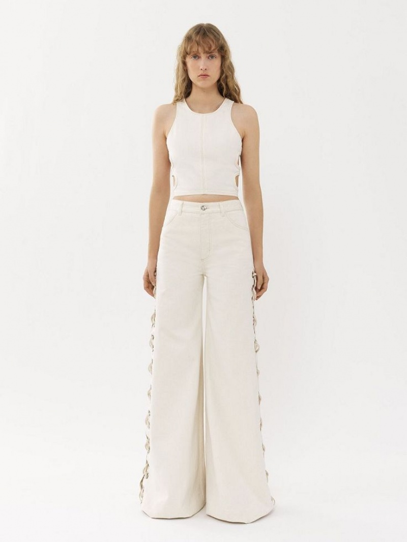 Chloe Cropped Tops Iconic Milk | CHE-SR13880