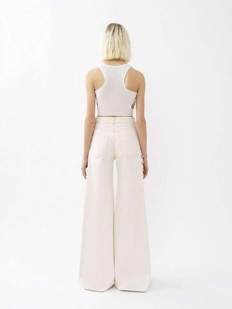 Chloe Cropped Tops Iconic Milk | CHE-SR13881