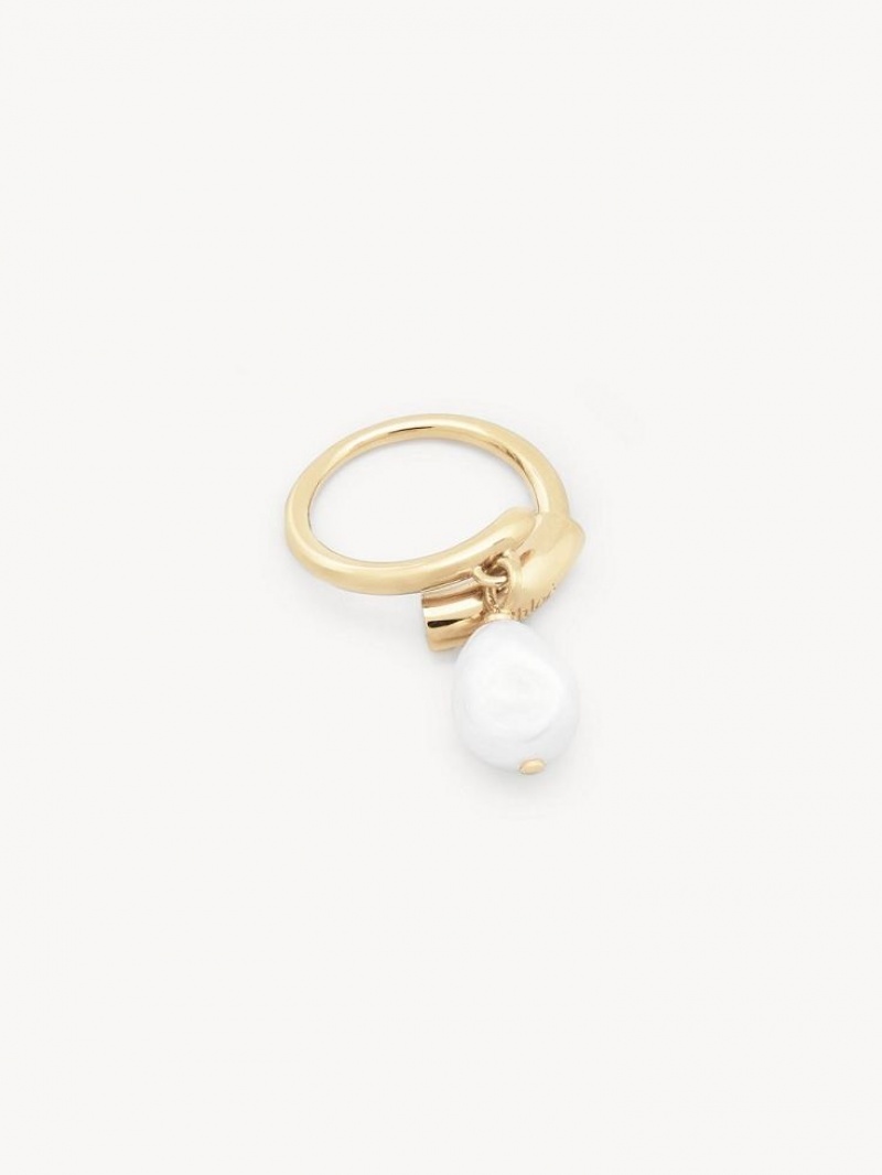 Chloe Darcey Baroque Rings Pearl | CHE-SR14423