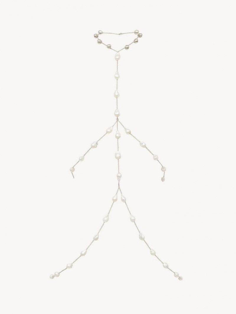 Chloe Darcey Body Chain Necklaces Pearl | CHE-SR14454