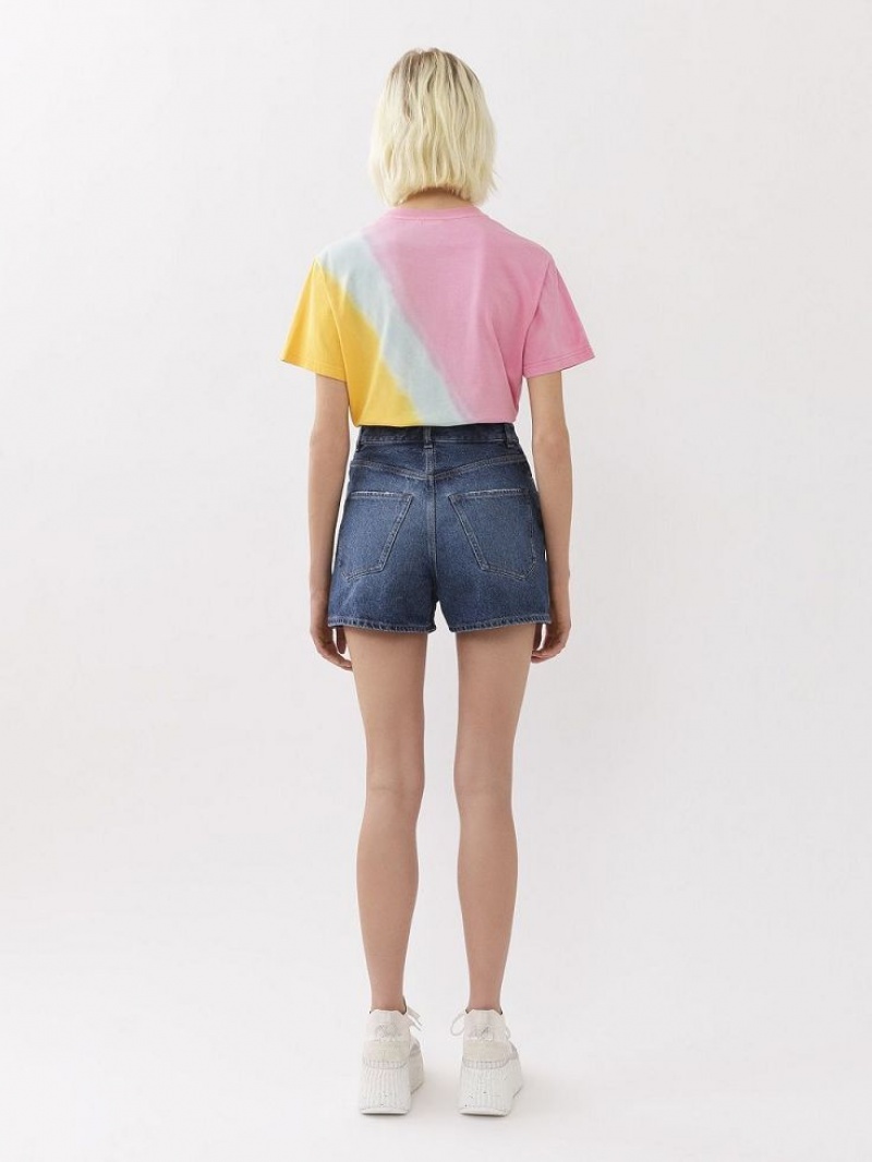 Chloe Dukuno Denim Shorts Faded Denim | CHE-SR13979