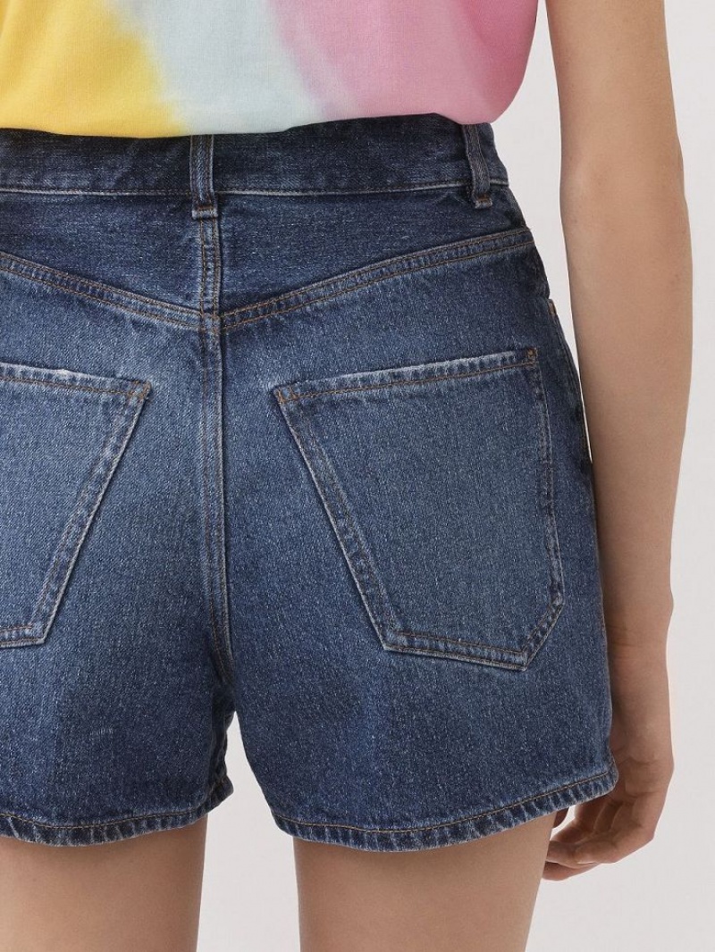 Chloe Dukuno Denim Shorts Faded Denim | CHE-SR13979