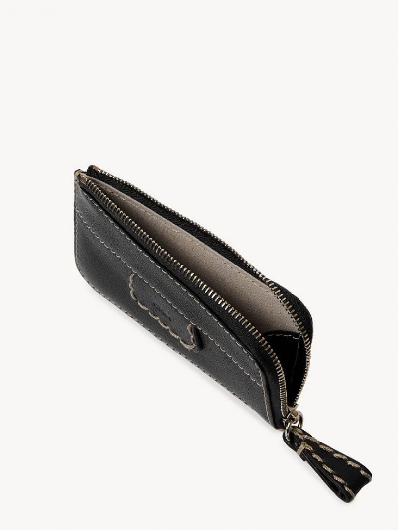 Chloe Edith Small Coin Purses Black | CHE-SR14313