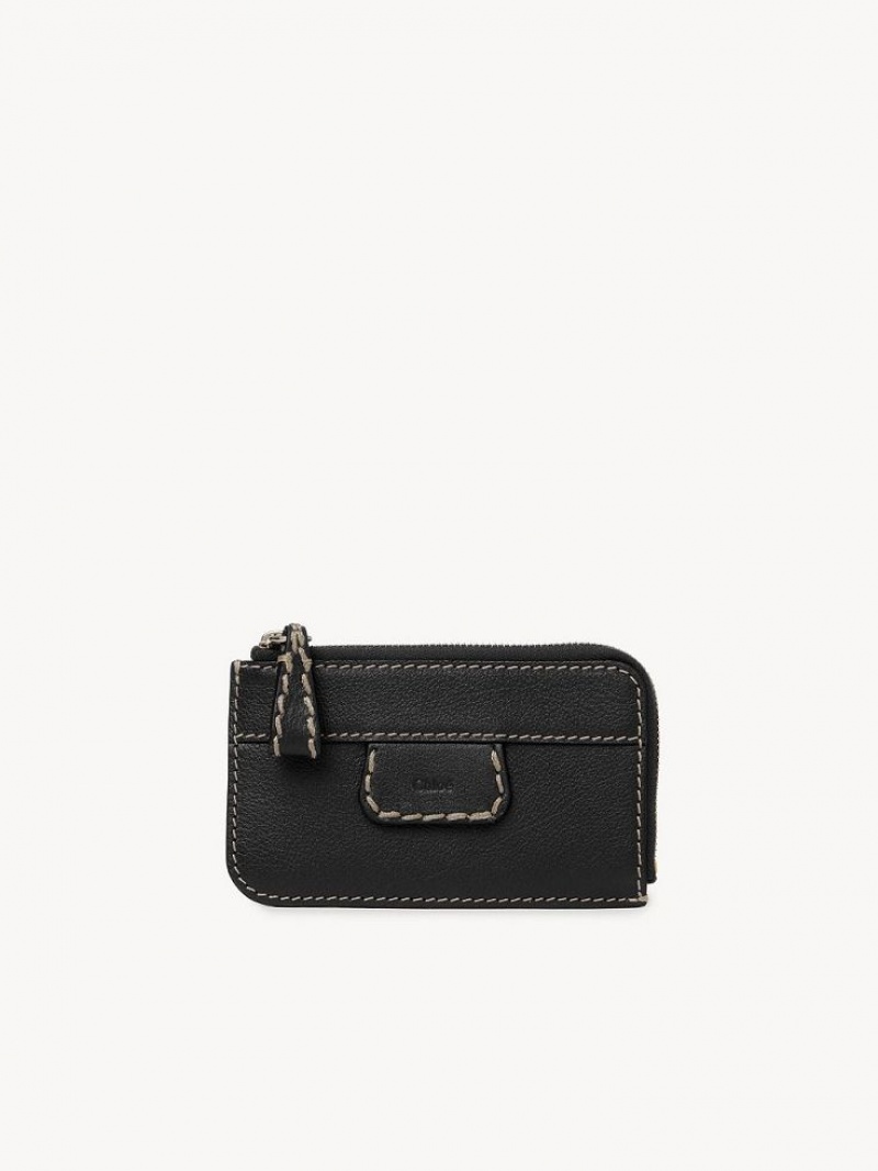 Chloe Edith Small Coin Purses Black | CHE-SR14313