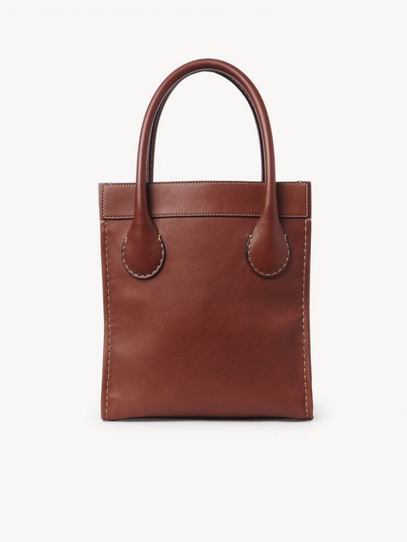 Chloe Edith Tote Bags Sepia Brown | CHE-SR13293