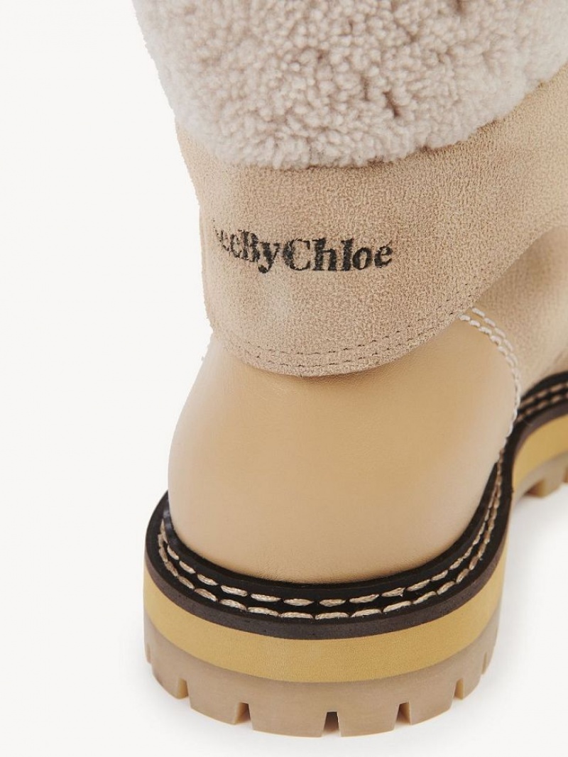 Chloe Eileen Ankle Boots Natural | CHE-SR14862