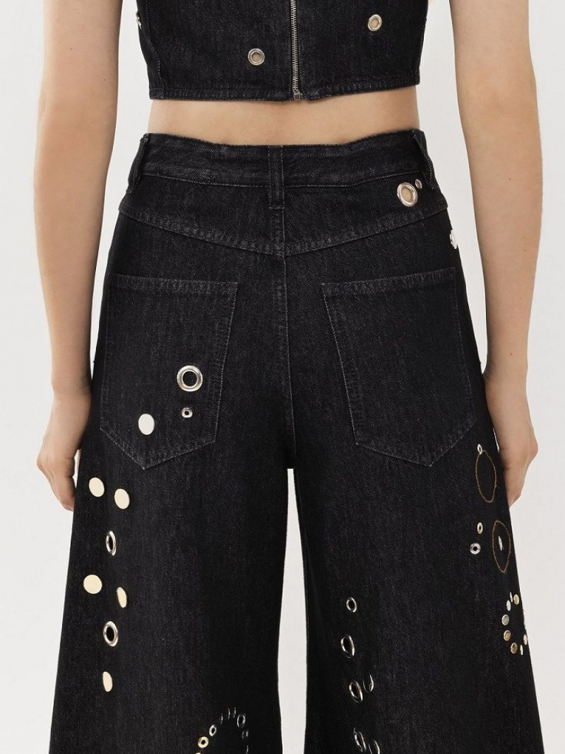 Chloe Embellished Rave Jeans Black | CHE-SR13984