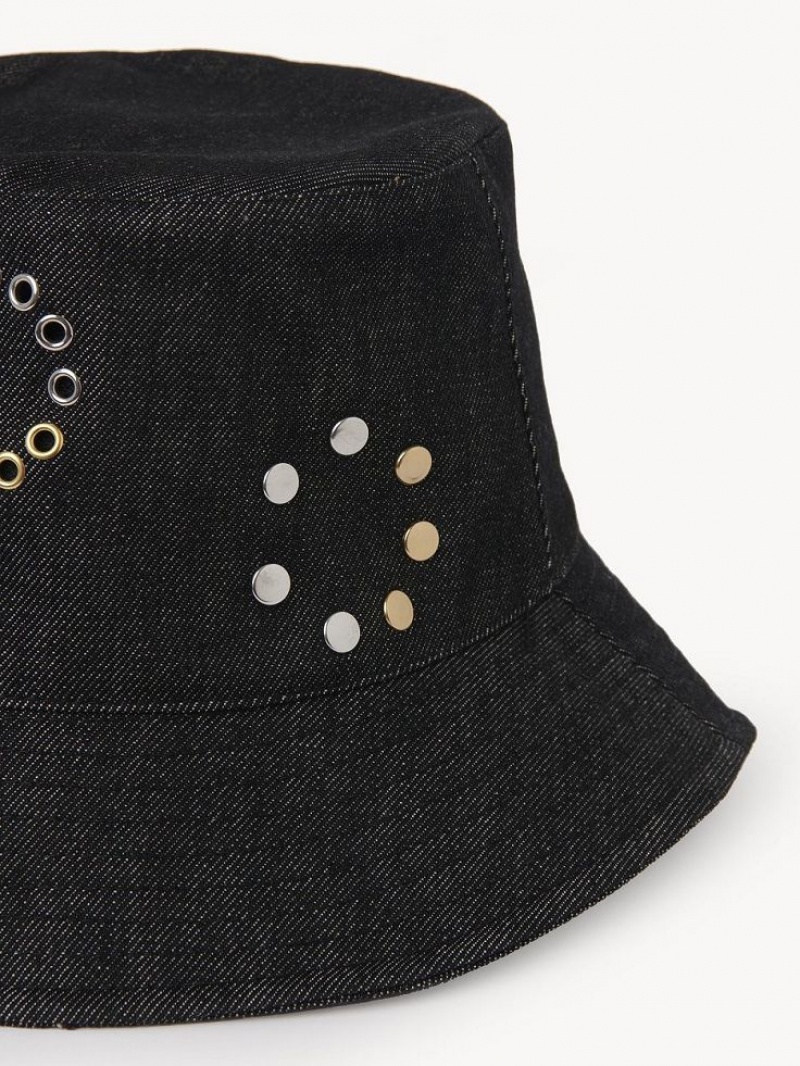 Chloe Eyelet Hats Black | CHE-SR14499